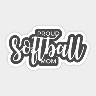 Proud Softball Mom Sticker